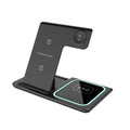 15W 3 in 1 LED Fast Wireless Charger Stand Foldable Charging Station For IPhone17-11 Apple Watch 9 8 7 6 5 Airpods Pro