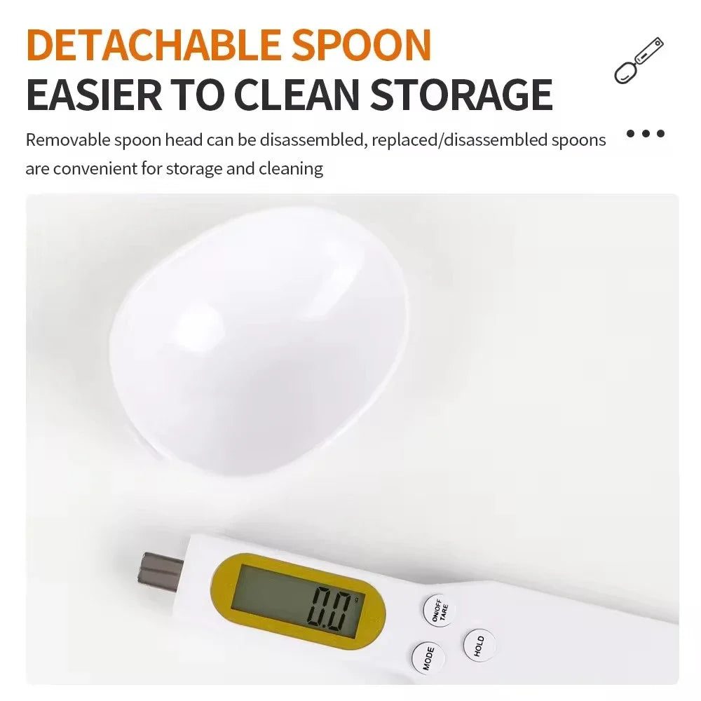 0.1g Portable LCD Digital Kitchen Scale Measuring Spoon Gram Flour and Grain Food Spoon Weight Coffee Scale Kitchen Tool