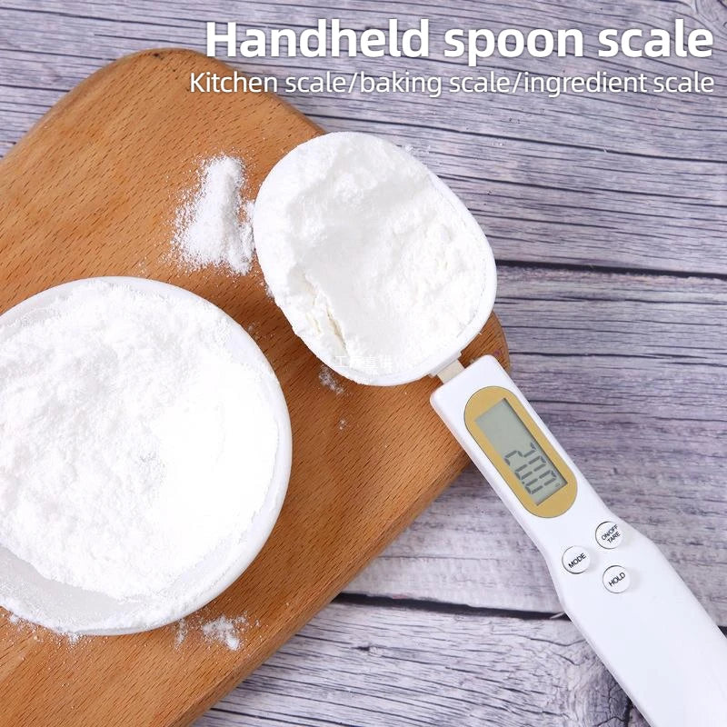 Mini Spoon Scale Digital Kitchen Scale  LCD Digital Measurement Adjustable Weighing 0.1-500g Milk Coffee Powder Weight Measure