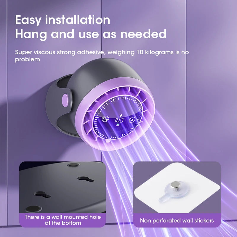 Portable Mini Touch Screen Desk Fan with 100-Speed Adjustable Quiet Cooling Strong Wind and Digital Display for Air Circulation