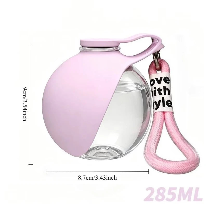 Portable Pet Carrying Water Cup, Essential Hanging Spherical Water Dispenser for Going Out, Foldable, for Small Pets Only