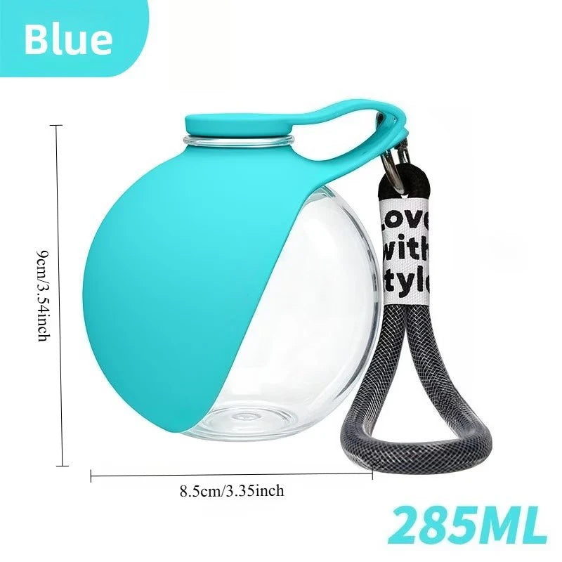 Portable Pet Carrying Water Cup, Essential Hanging Spherical Water Dispenser for Going Out, Foldable, for Small Pets Only